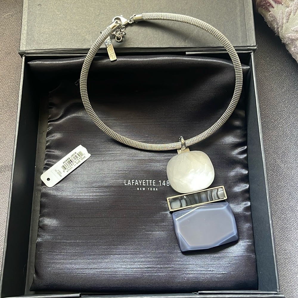 Lafayette 148 New York Women’s silver oversized necklace